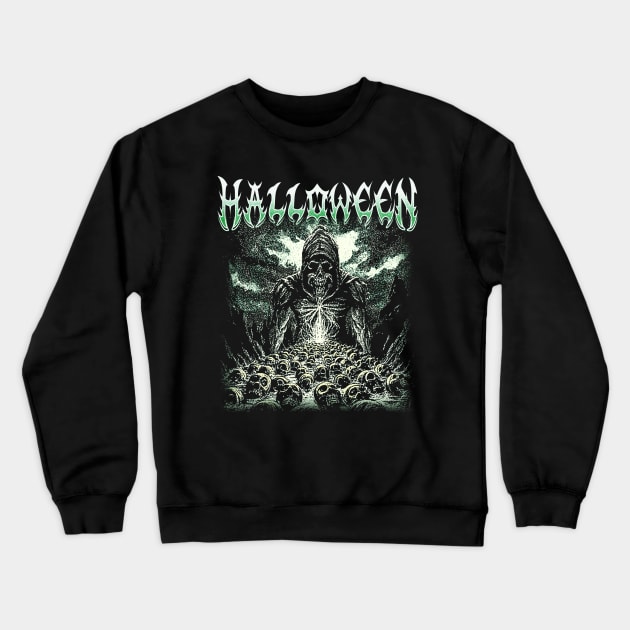 Halloween Scream From Hell Crewneck Sweatshirt by Mandegraph